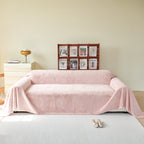 Faux Fur Smooth Plush Comfy Couch Covers, Soft Thicked Durable Blankets and Throws for Sofas