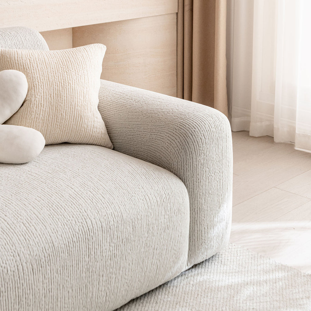 Stretch Textured Vertical Stripe Couch Slipcover, Soft Jacquard Elastic Sofa Cover