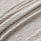 Stretch Textured Vertical Stripe Couch Slipcover, Soft Jacquard Elastic Sofa Cover