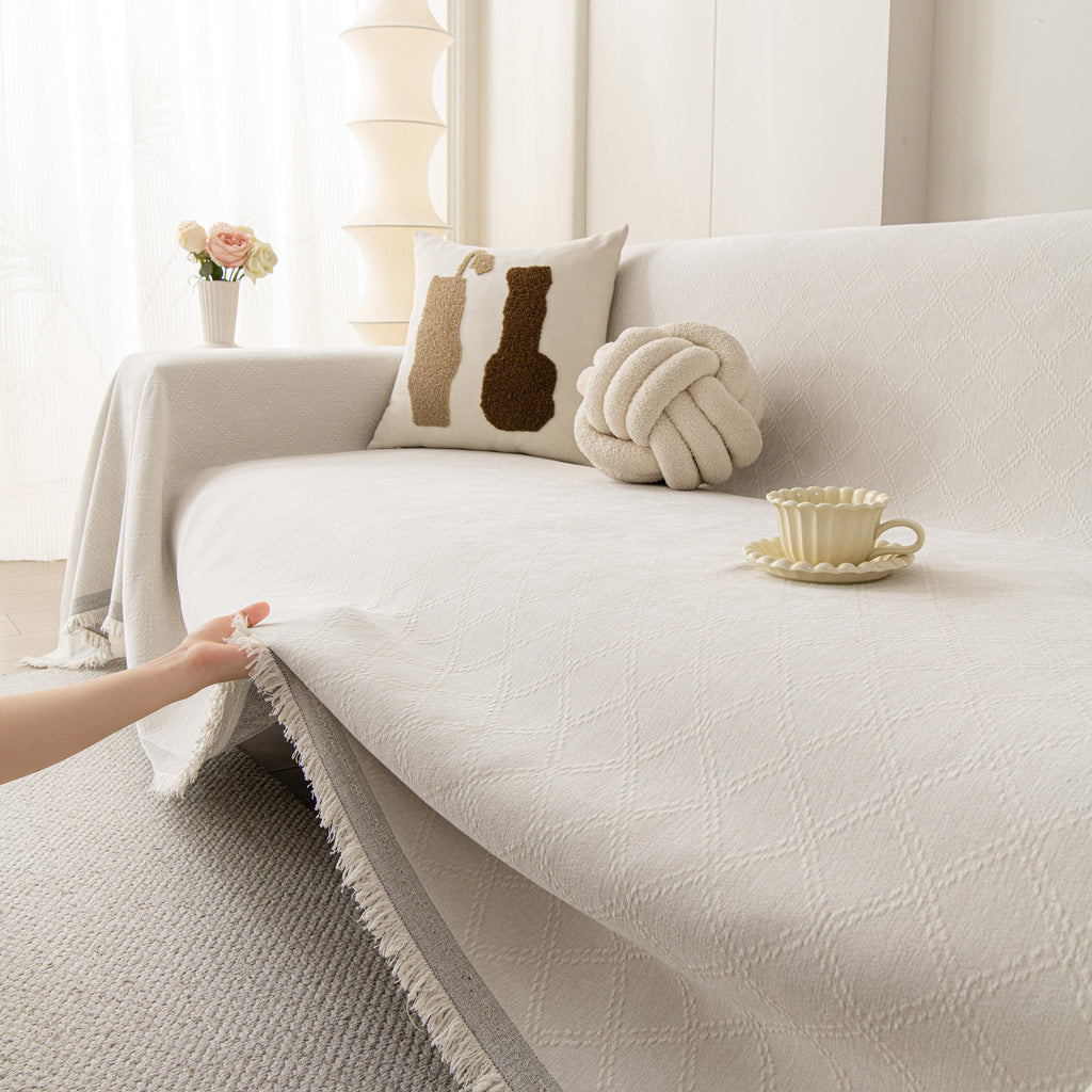Soft Textured Couch Cover Slipcover Blanket, Modern Couch Covers for Dogs Washable