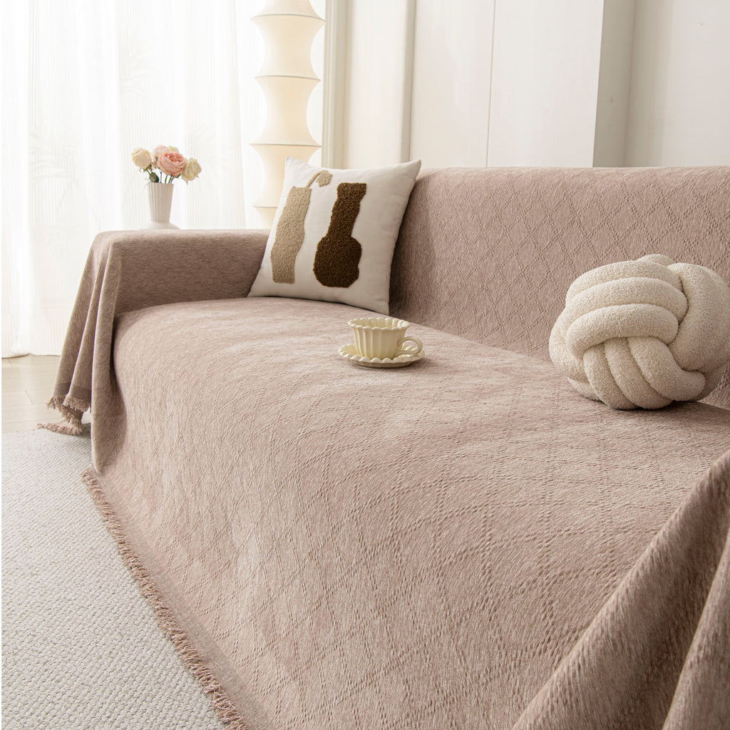 Soft Textured Couch Cover Slipcover Blanket, Modern Couch Covers for Dogs Washable