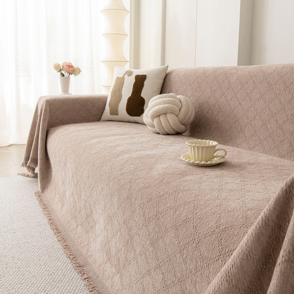 Soft Textured Couch Cover Slipcover Blanket, Modern Couch Covers for Dogs Washable