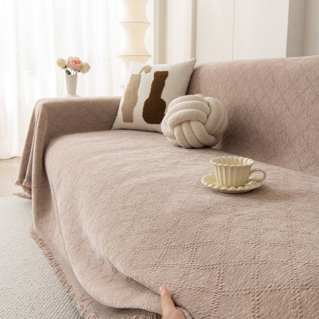 Soft Textured Couch Cover Slipcover Blanket, Modern Couch Covers for Dogs Washable