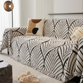 Maple Leaves Reversible Chenille Blanket Covers for Couch, Furniture Decoration Cover Sofa Slipcovers