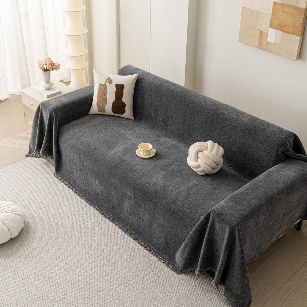 Soft Textured Couch Cover Slipcover Blanket, Modern Couch Covers for Dogs Washable