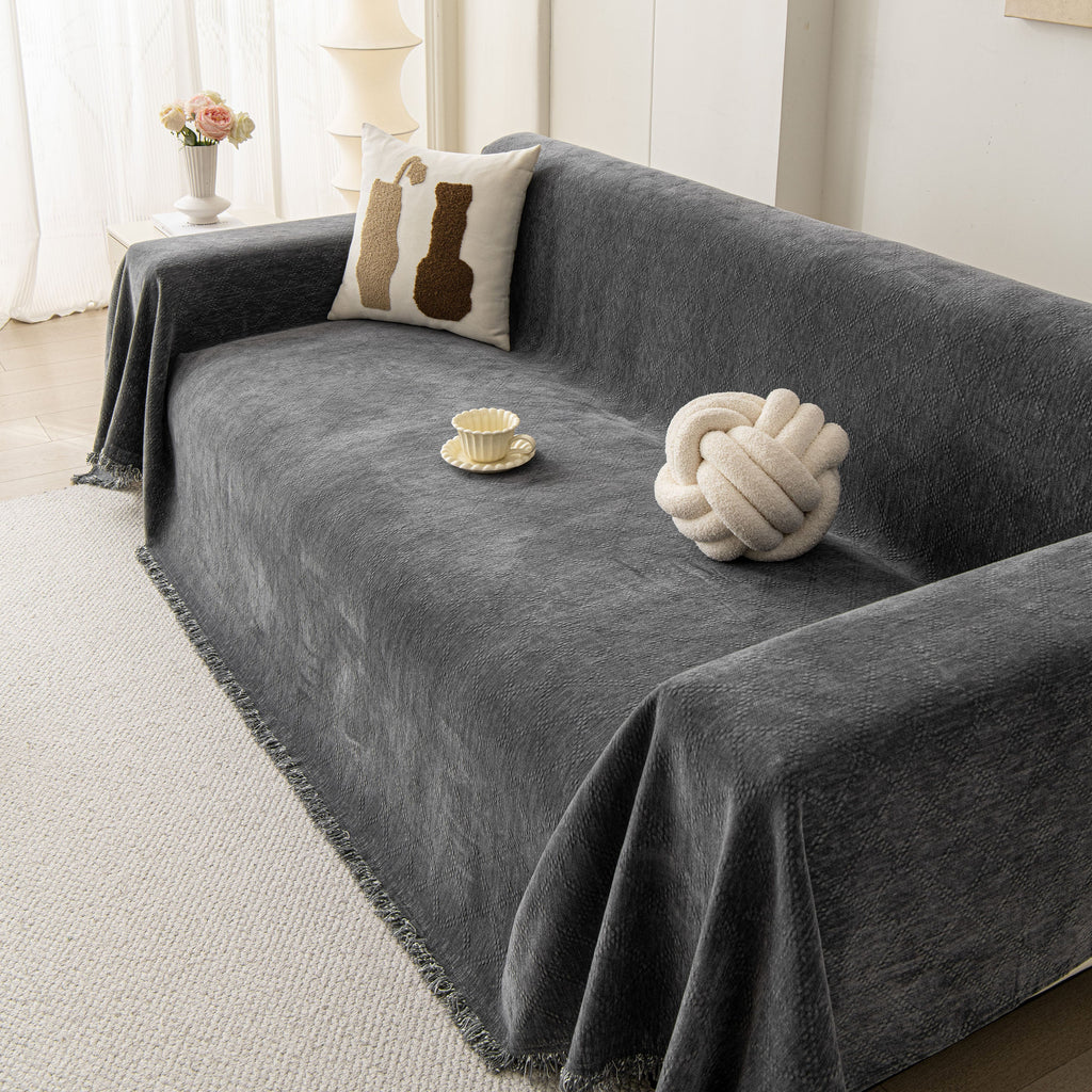 Soft Textured Couch Cover Slipcover Blanket, Modern Couch Covers for Dogs Washable