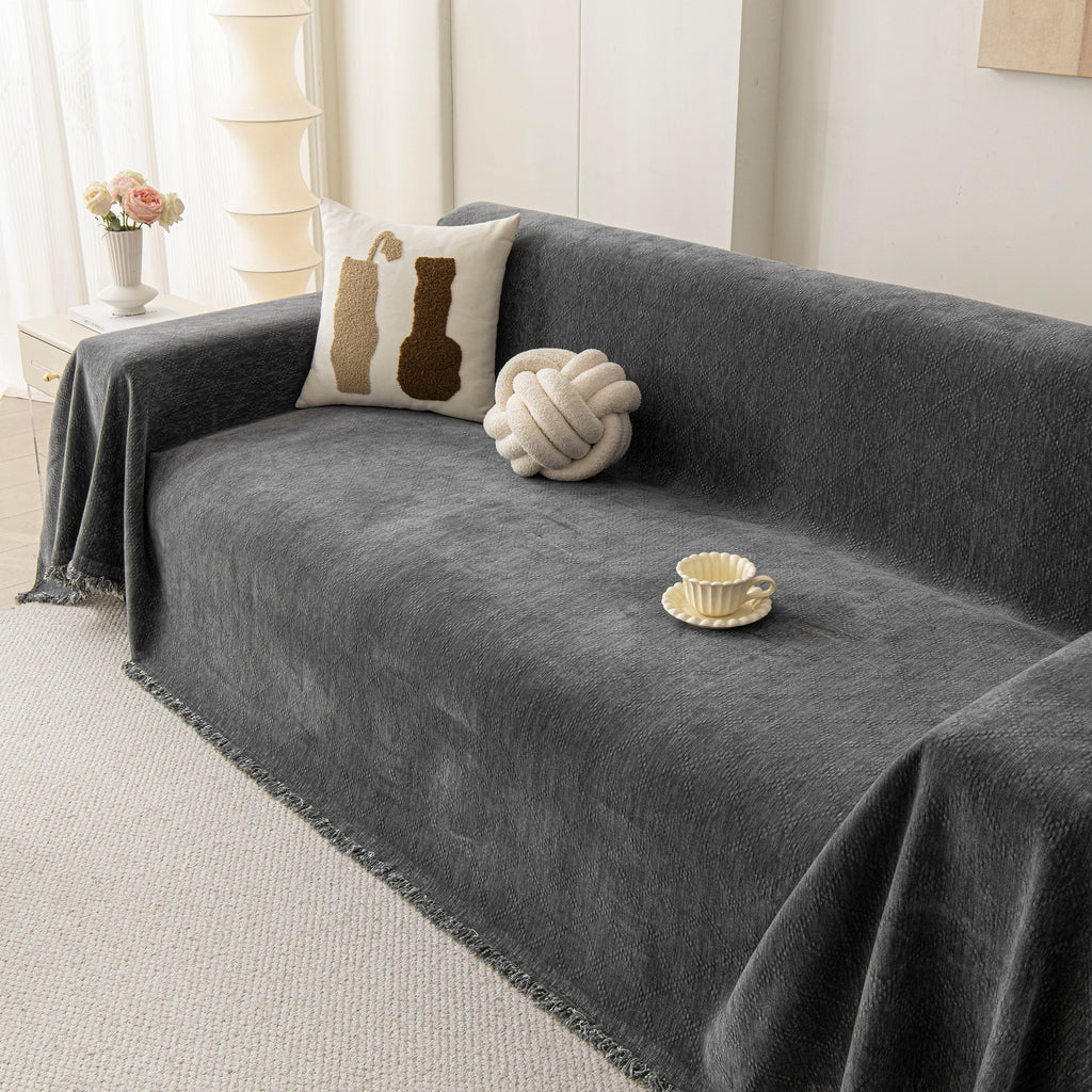 Soft Textured Couch Cover Slipcover Blanket, Modern Couch Covers for Dogs Washable