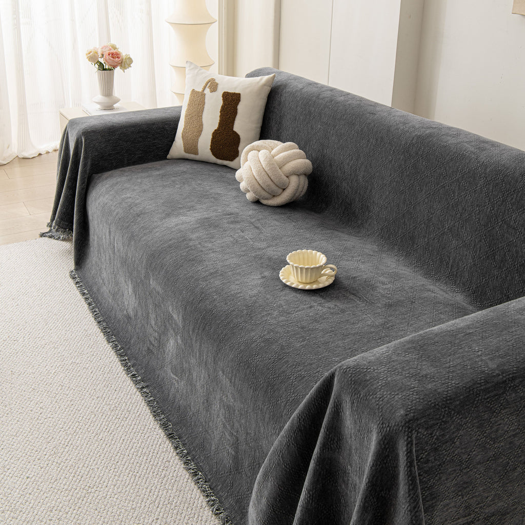 Soft Textured Couch Cover Slipcover Blanket, Modern Couch Covers for Dogs Washable