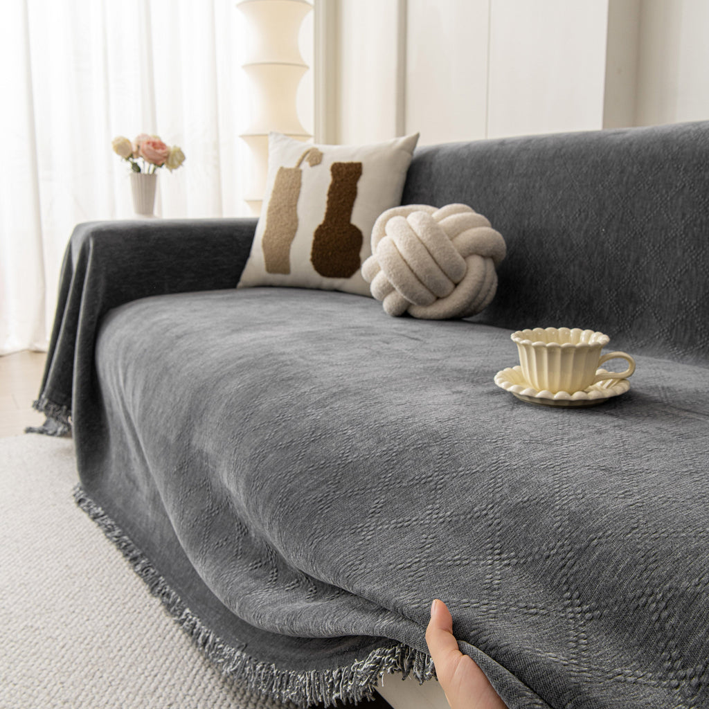 Soft Textured Couch Cover Slipcover Blanket, Modern Couch Covers for Dogs Washable