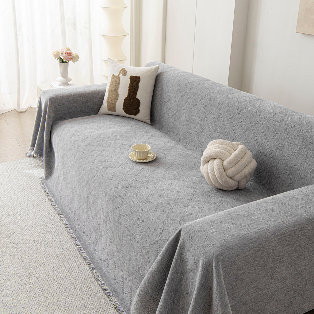 Soft Textured Couch Cover Slipcover Blanket, Modern Couch Covers for Dogs Washable