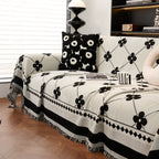 Comfy Four-Leaf Clover Hope Faith Love Luck Blanket for Couch, Chenille Scratch Proof Sofa Blanket Covers