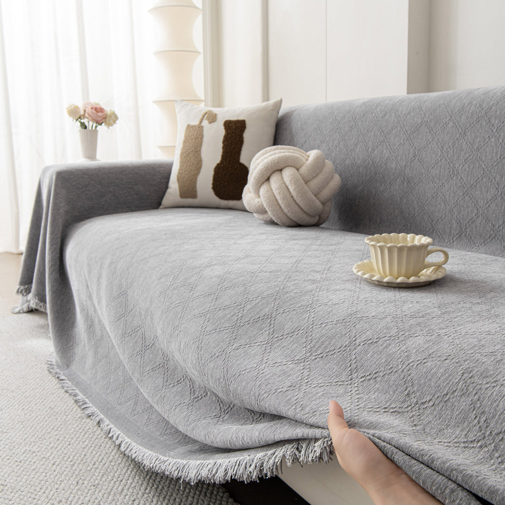 Soft Textured Couch Cover Slipcover Blanket, Modern Couch Covers for Dogs Washable
