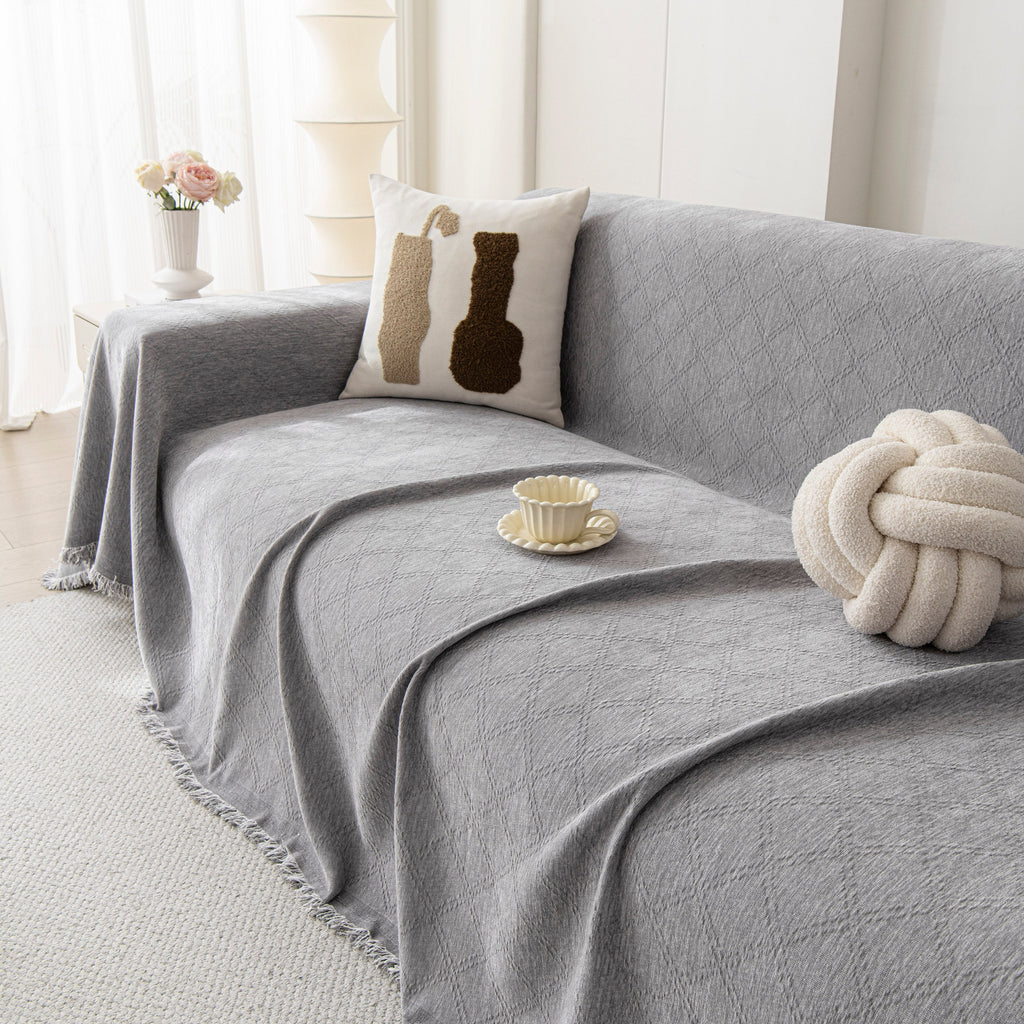Soft Textured Couch Cover Slipcover Blanket, Modern Couch Covers for Dogs Washable