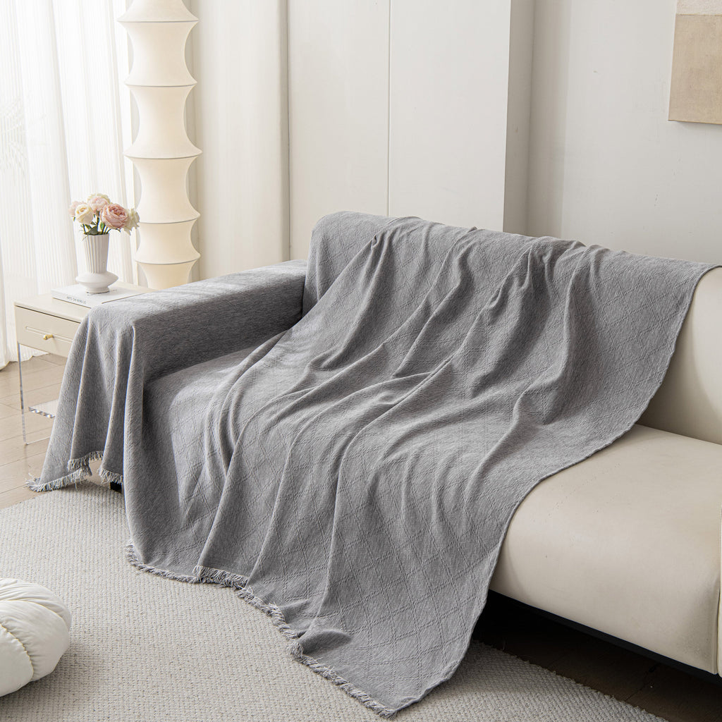 Soft Textured Couch Cover Slipcover Blanket, Modern Couch Covers for Dogs Washable