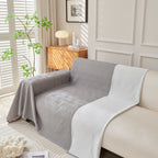Cooling Scratch Proof Large Sofa Throw Cover, Geometric Texture Couch Protector