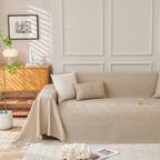 Cooling Scratch Proof Large Sofa Throw Cover, Geometric Texture Couch Protector