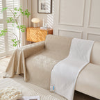 Cooling Scratch Proof Large Sofa Throw Cover, Geometric Texture Couch Protector