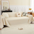 Teddy Throw Blanket and Stylish Slipcover for Couch, Waterproof Sofa Cover for Pets