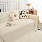 Teddy Throw Blanket and Stylish Slipcover for Couch, Waterproof Sofa Cover for Pets