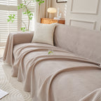 Cooling Scratch Proof Large Sofa Throw Cover, Geometric Texture Couch Protector