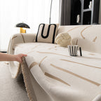 Modern Abstract Couch Cover Blanket, Decor Furniture Protector for Sectional Sofa