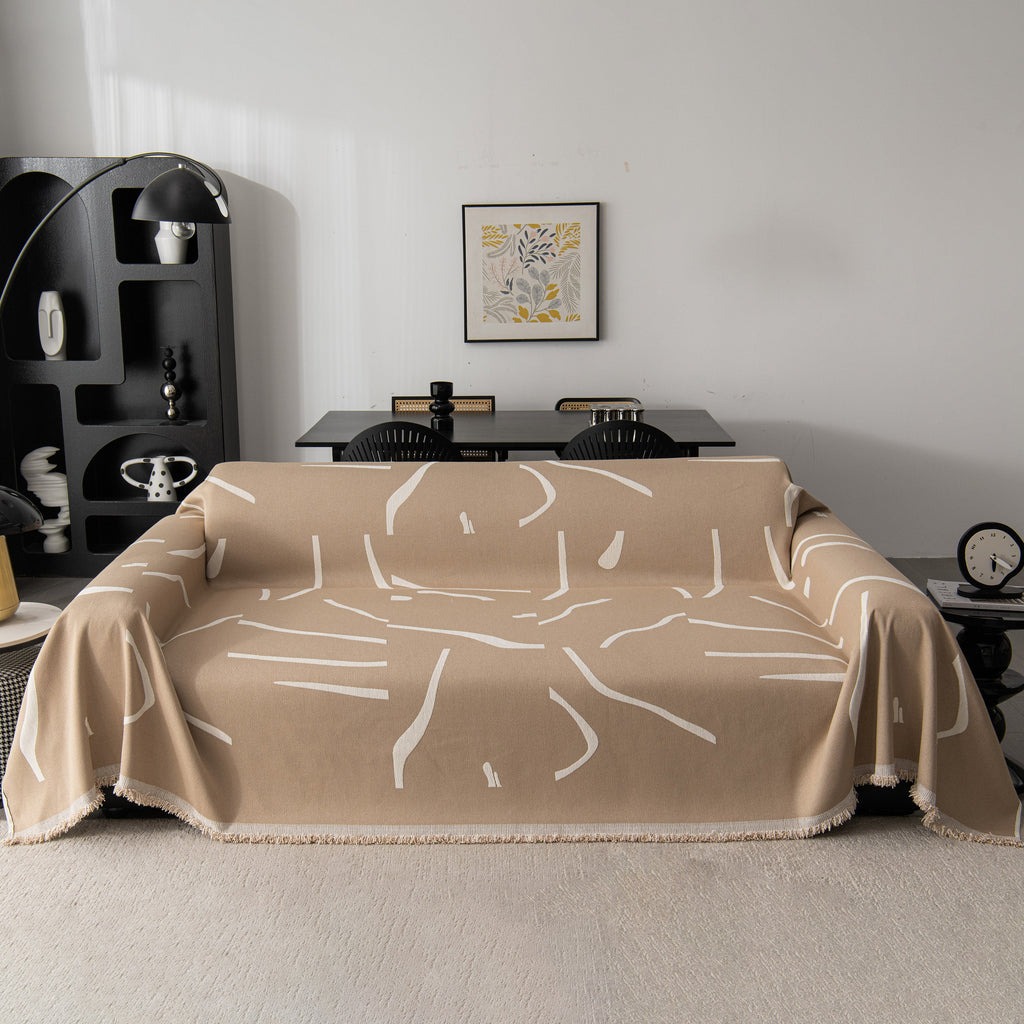 Modern Abstract Couch Cover Blanket, Decor Furniture Protector for Sectional Sofa