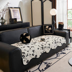Floral Chenille Couch Cover, Non-Slip Sofa Slipcover Protector for Furniture