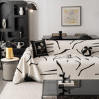 Modern Abstract Couch Cover Blanket, Decor Furniture Protector for Sectional Sofa