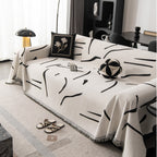 Modern Abstract Couch Cover Blanket, Decor Furniture Protector for Sectional Sofa