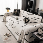 Modern Abstract Couch Cover Blanket, Decor Furniture Protector for Sectional Sofa