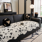 Floral Chenille Couch Cover, Non-Slip Sofa Slipcover Protector for Furniture
