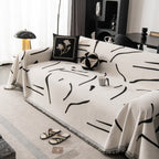 Modern Abstract Couch Cover Blanket, Decor Furniture Protector for Sectional Sofa