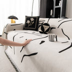 Modern Abstract Couch Cover Blanket, Decor Furniture Protector for Sectional Sofa