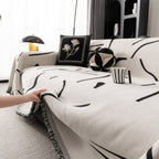 Modern Abstract Couch Cover Blanket, Decor Furniture Protector for Sectional Sofa