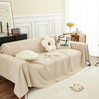 Teddy Throw Blanket and Stylish Slipcover for Couch, Waterproof Sofa Cover for Pets