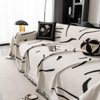 Modern Abstract Couch Cover Blanket, Decor Furniture Protector for Sectional Sofa