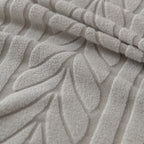 Plush Fleece Sofa Slipcover with 3D Wheat Pattern, Cozy High-Stretch Couch Cover