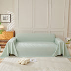 Cooling Scratch Proof Large Sofa Throw Cover, Geometric Texture Couch Protector