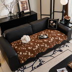 Floral Chenille Couch Cover, Non-Slip Sofa Slipcover Protector for Furniture