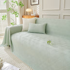 Cooling Scratch Proof Large Sofa Throw Cover, Geometric Texture Couch Protector