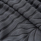 Plush Fleece Sofa Slipcover with 3D Wheat Pattern, Cozy High-Stretch Couch Cover