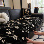 Floral Chenille Couch Cover, Non-Slip Sofa Slipcover Protector for Furniture