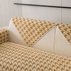 Winter Thickened Sherpa Fleece Houndstooth Sofa Cushion, Non-slip Sofa Cover with Plush