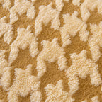 Winter Thickened Sherpa Fleece Houndstooth Sofa Cushion, Non-slip Sofa Cover with Plush