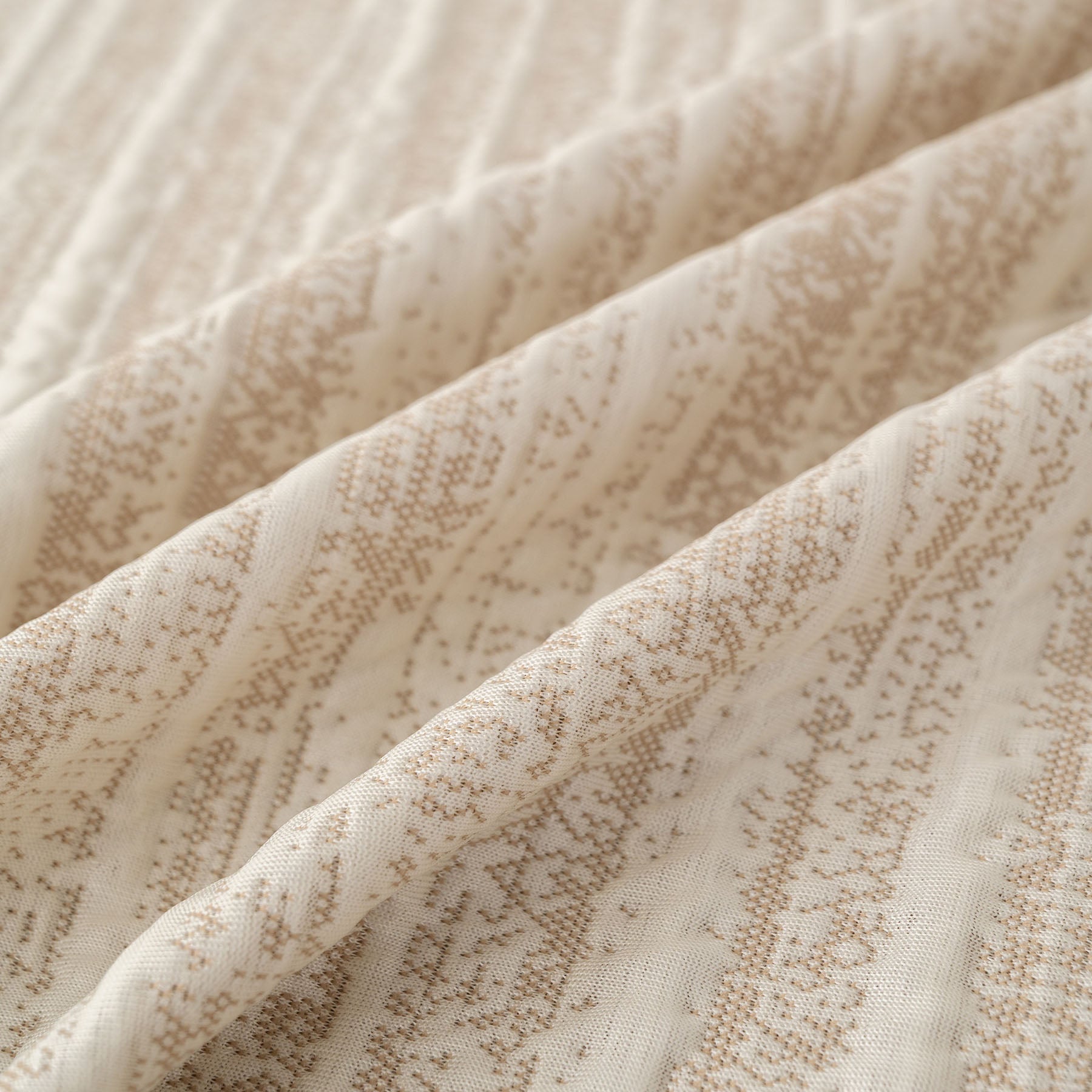 Summer Cooling Ice Silk Sofa Cover, Textured Stripe Soft Breathable Couch Throw Cover