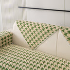 Winter Thickened Sherpa Fleece Houndstooth Sofa Cushion, Non-slip Sofa Cover with Plush