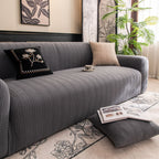 High Stretch Wheat Ear Embossed Textured Couch Slipcover, Water Repellent Sofa Cover