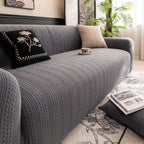 High Stretch Wheat Ear Embossed Textured Couch Slipcover, Water Repellent Sofa Cover