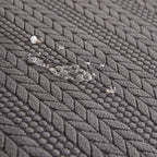 High Stretch Wheat Ear Embossed Textured Couch Slipcover, Water Repellent Sofa Cover