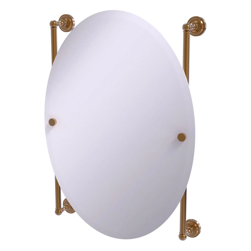 Dottingham Collection Oval Frameless Rail Mounted Mirror  Dt2791Bbr